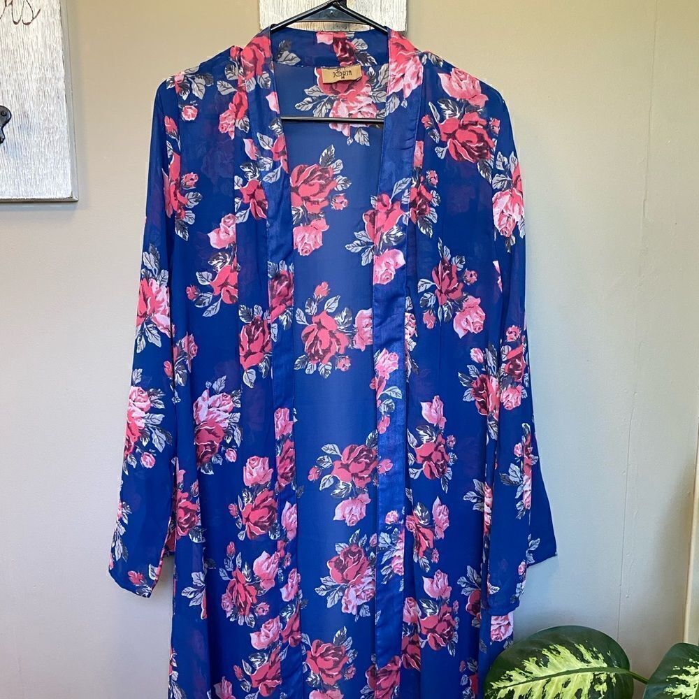 Jorja Women’s Sheer Floral Cover Up/Cardigan